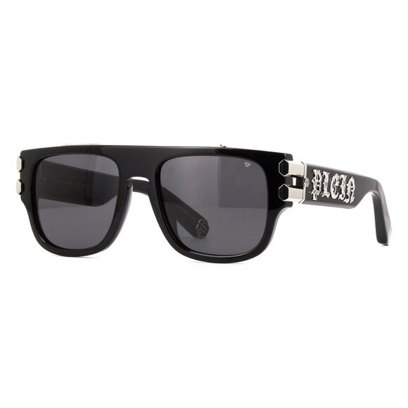 New PHILIPP PLEIN Pure Pleasure London Black Square SPP011X 0700 Sunglasses Wome - Picture 1 of 4
